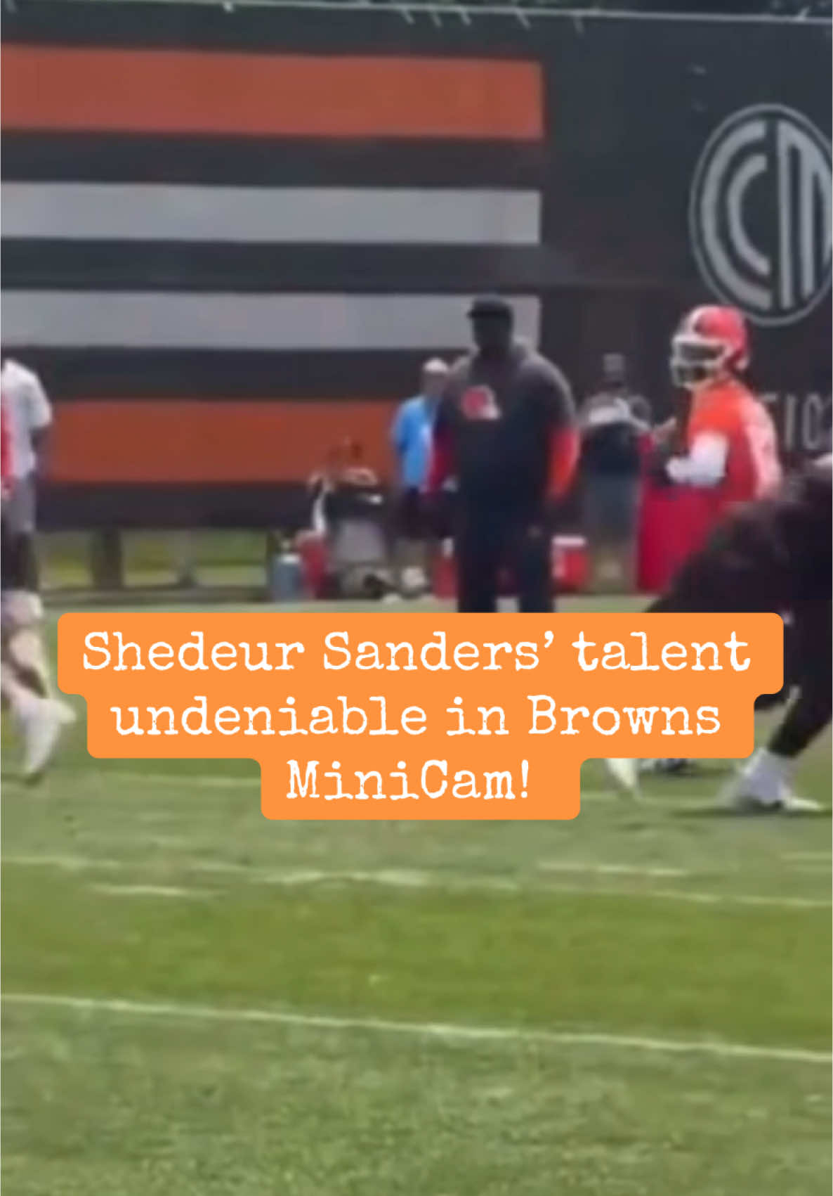 A post by @thebudgetballer on TikTok caption: Local media leaving Browns minicamp like: “Okay, Shedeur Sanders might really be HIM.” Poise, precision, leadership…he’s commanding the field like a vet. This ain’t just Coach Prime’s son, this is Cleveland’s QB of the future in the making. We’ll see if he gets a shot with the Browns.  #ShedeurSanders #Browns #ClevelandBrowns #DawgPound #NFLMiniCamp #QB1 #CoachPrime #RookieWatch #FootballSeason #ClevelandSports #NFLYoungStars #NextUp #TrainingCamp #Gridiron #BrownsNation #FutureIsNow #NFL #RookieQB #BrownsCamp #Clevela