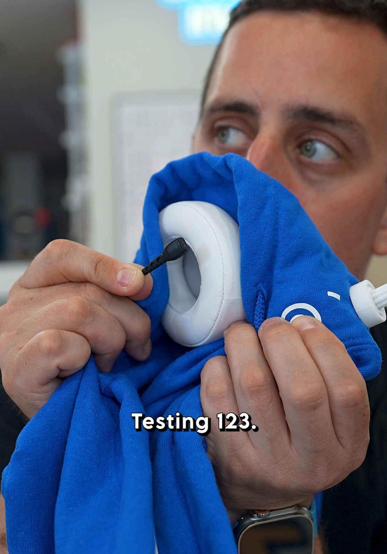 A post by @unnecessaryinventions on TikTok caption: The Overheard Hoodie is always listening. #unnecessaryinventions 