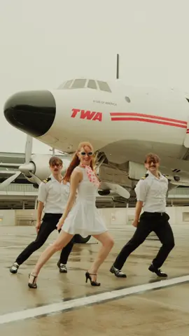 A post by @melissabecraft on TikTok caption: Boarding is now complete. ❤️🛩️🧳 Enjoy the show and prepare for takeoff!  #jetset #catchmeifyoucanmusical #twahotel #dance #musicaltheater 