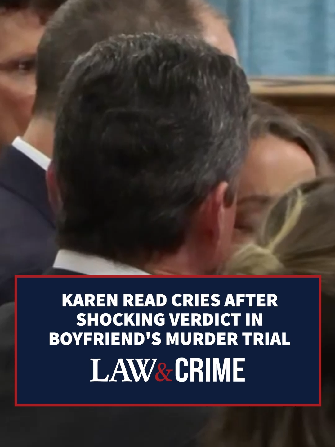 A post by @lawandcrime on TikTok caption: A jury found Karen Read not guilty of second-degree murder in the death of her then Boston cop boyfriend, John O’Keefe. But received a guilty verdict for operating under the influence of alcohol. The jury deliberated for about 20 hours. #Truecrime #crimetok #crimejunkie #truecrimecommunity #crime #lawandcrime #trial #court #shockingmoment #KarenRead #JohnOKeefe #boston #verdict