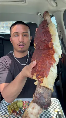 A post by @lifeofcian on TikTok caption: double beef rib burrito😳 @DinoRito #fyp #foodasmr #Foodie #fypシ #foodtiktok #mukbang #burrito #review #bbq #tastetest 