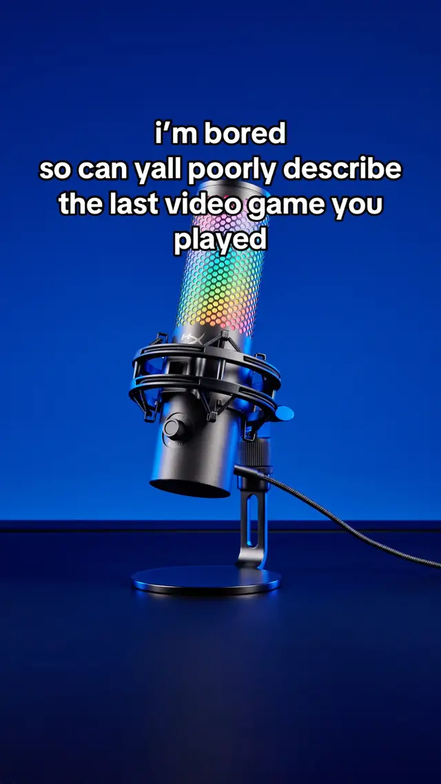 A post by @hyperx on TikTok caption: #gamingmicrophone #rgb #gamingsetup #desksetup #gamer #Gaming 