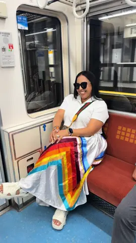 A post by @ on TikTok caption: Come with us on the subway! 🚇 The Osaka Expo stage is about 20,000 steps away (I don’t know how many miles that is, but it’s tona miles, TONA means a lot in Lakota 😅). We walk one way, hop on tona subways, and then we change and perform! Today, Joel and I are dancing. He’s sharing his beautiful voice, singing songs he composed himself and I get to back him up. I’m so thankful for this experience. I just wanted to show glimpses of where we are and what we’re doing. Japan 🇯🇵 To our family and friends back home, we love you! Thinking of Sapphire and Lahlee every step of the way. I miss you girls 💛 #ToniaJoHall #JoelWood #OsakaExpo2025 #SubwayChronicles #DonaMiles #JingleDressDancer #GrassDancer #RezInJapan #NativeLove #IndigenousExcellence @JoelWood 