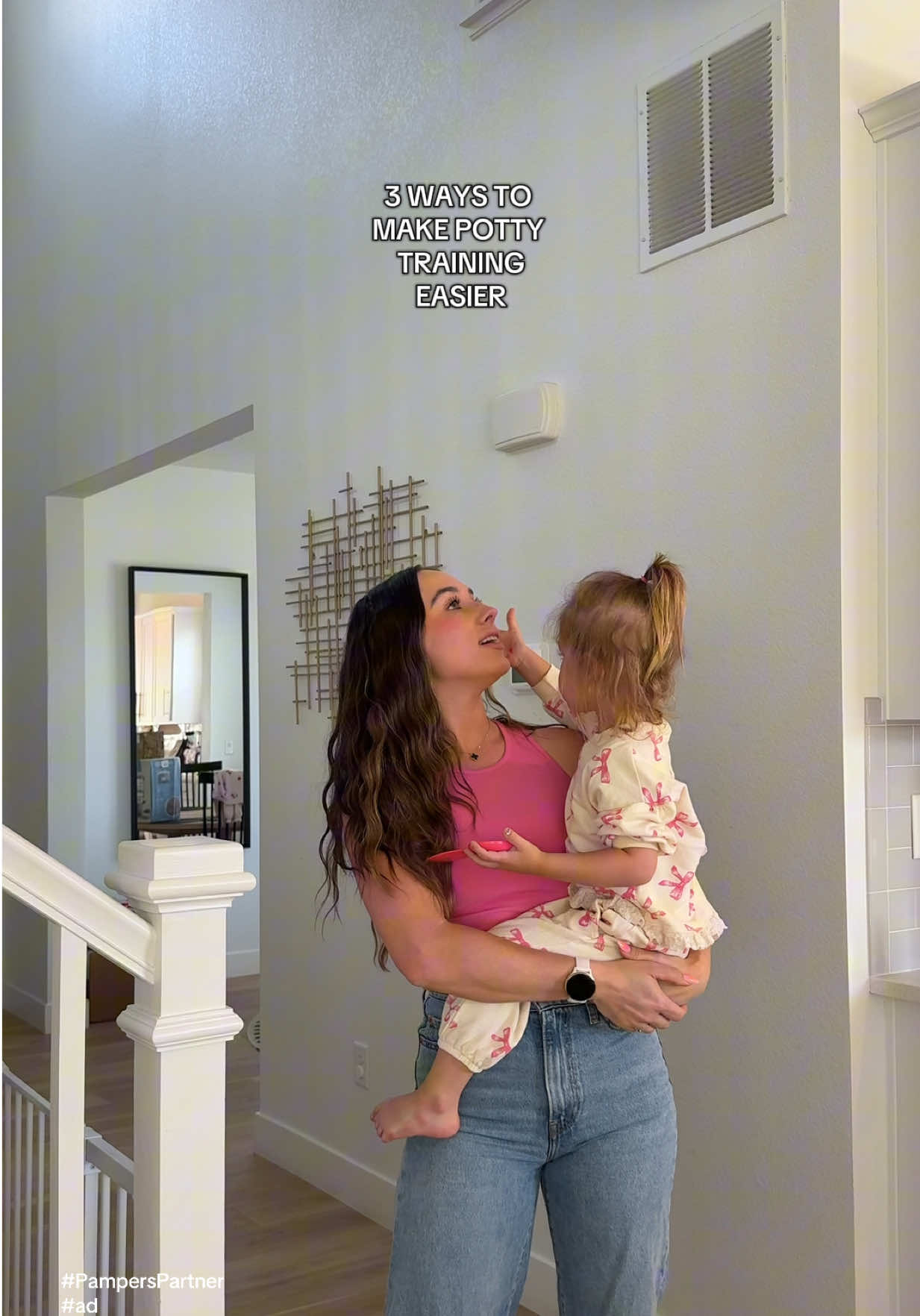 A post by @omgitschloeb on TikTok caption: we also let her pick out a toy from the store on her first accident free day! trust me, potty training isn’t as scary as it seems especially with the help of @Pampers Easy Ups 🙂‍↕️💕 #PampersPartner #ad #toddler #mom #momtok #momlife #toddlermom 
