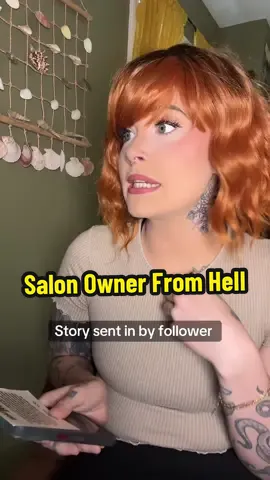 A post by @siiriparkss on TikTok caption: Hair salon owner from HeII #fyp #fypシ #karen #badboss #hairsalondrama #siiri #siiriparkss #hair #hairtok #hairhumor #hairstylist #hairsalonhorrorstories #hairsalonhorrorstory 