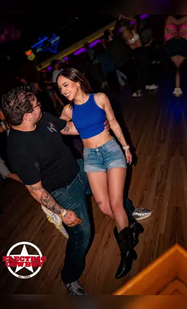 A post by @electriccowboylewisville on TikTok caption: Who’s ready to Dance @BAILEY COOPER🖤 @TriXz👑❤️ @💛 GianellaMazza 💛 #eclewisville #texas #texascheck #trending #popular #fyp #dfw #dallastx #dancethenightaway #countrybar #dance 