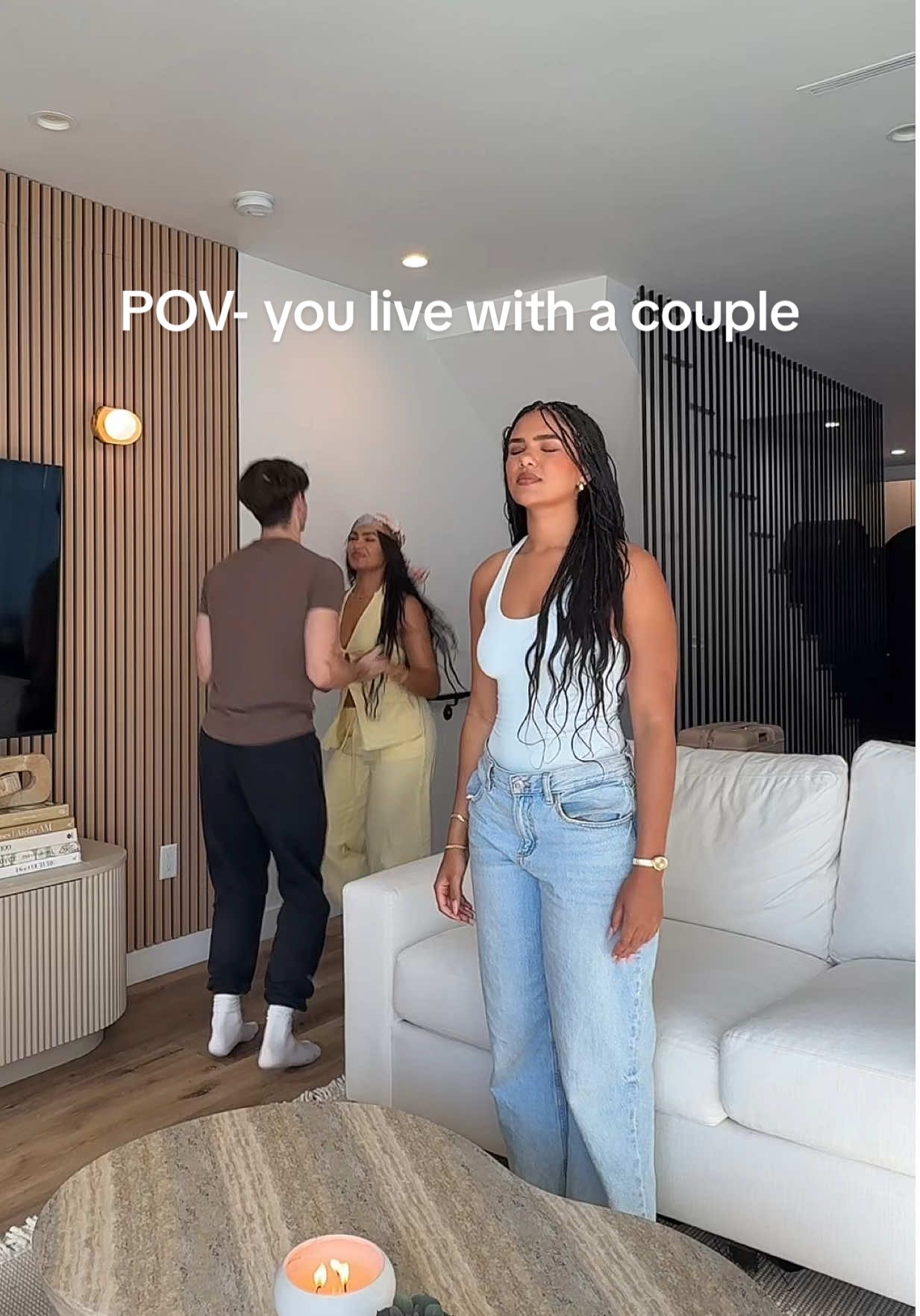 A post by @makenzieandmalia on TikTok caption: POV- you live with a couple🥲 #longdistancerelationship #sisters 