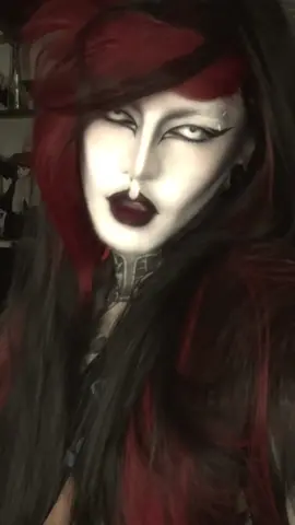 A post by @chaotix.cosplay on TikTok caption: Pre lashes pre styled wig vid i managed to grab (thank god my sister called bc i wldve forgotten my lashes💀) #drag #gothdrag 