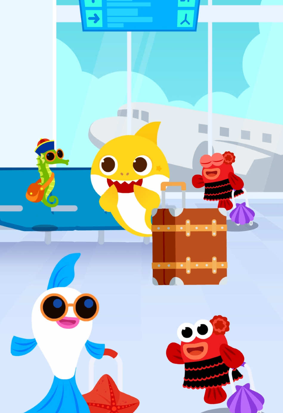 A post by @babyshark_brooklyn on TikTok caption: With Tiburón Bebe, No more Scary Stuff!🦈 #Spanish #forkids #education #TiktokShop #BabyShark #Bebefinn #Pinkfong 