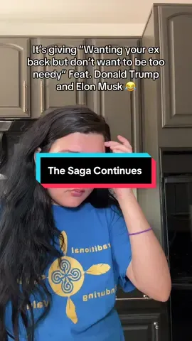 A post by @glynis_leigh on TikTok caption: DID YOU CALL ELON? #donaldtrump #elonmusk #breakup #trending #trend #glynisleigh