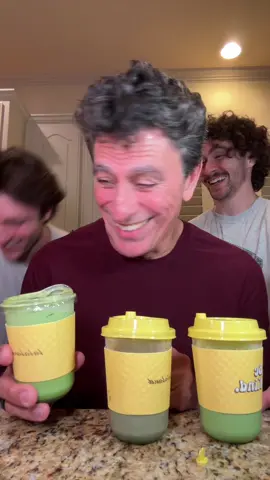A post by @in_the_nic_of_time on TikTok caption: GUYS… I think he’s a fan now 😈 @flex #dad #brother #matcha #trend #notviral 