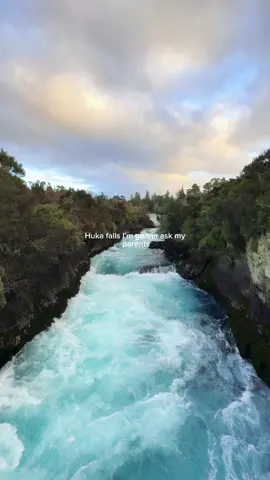A post by @win_wolf on TikTok caption: This place blew our minds in the best way! #nz #hukafalls #aotearoa #newzealand 
