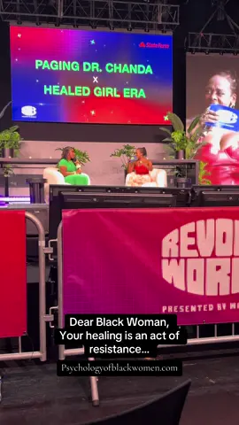 A post by @paging.dr.chanda on TikTok caption: Your healing is an act of resistance ❤️🙏🏾 Psychologyofblackwomen.com check out the link in my bio 