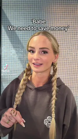 A post by @iris_de_waard on TikTok caption: ‘ we need to save money ‘