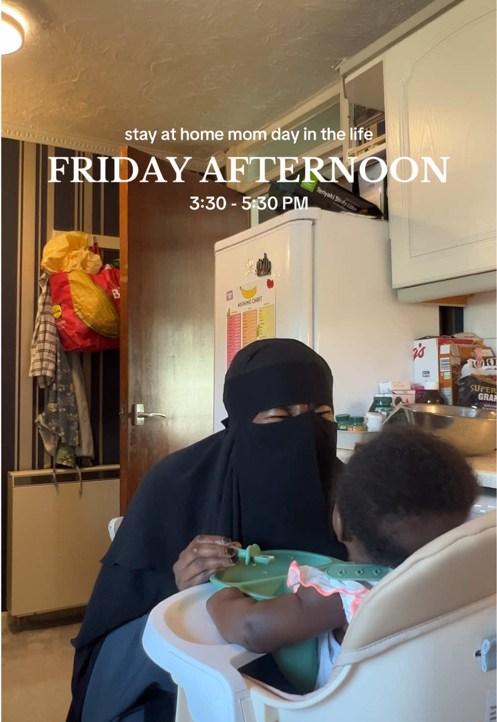 A post by @lifewithmaab on TikTok caption: We just got back from jummah (Friday prayer) so come spend the afternoon with us ✨ #lifestylecontent #firsttimemum #firsttimemom #pregnancy #babygirl #newmom #weaningjourney #weaningbaby #dayinthelife #momcontent #muslimmom #girlmomlife #sahmlife #minivlog #softlifediaries #muslimcreators 