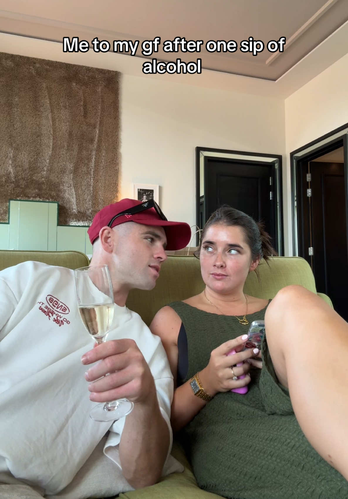 A post by @ruairimcgivern on TikTok caption: "We have a kid free night, what do you wanna do?"
