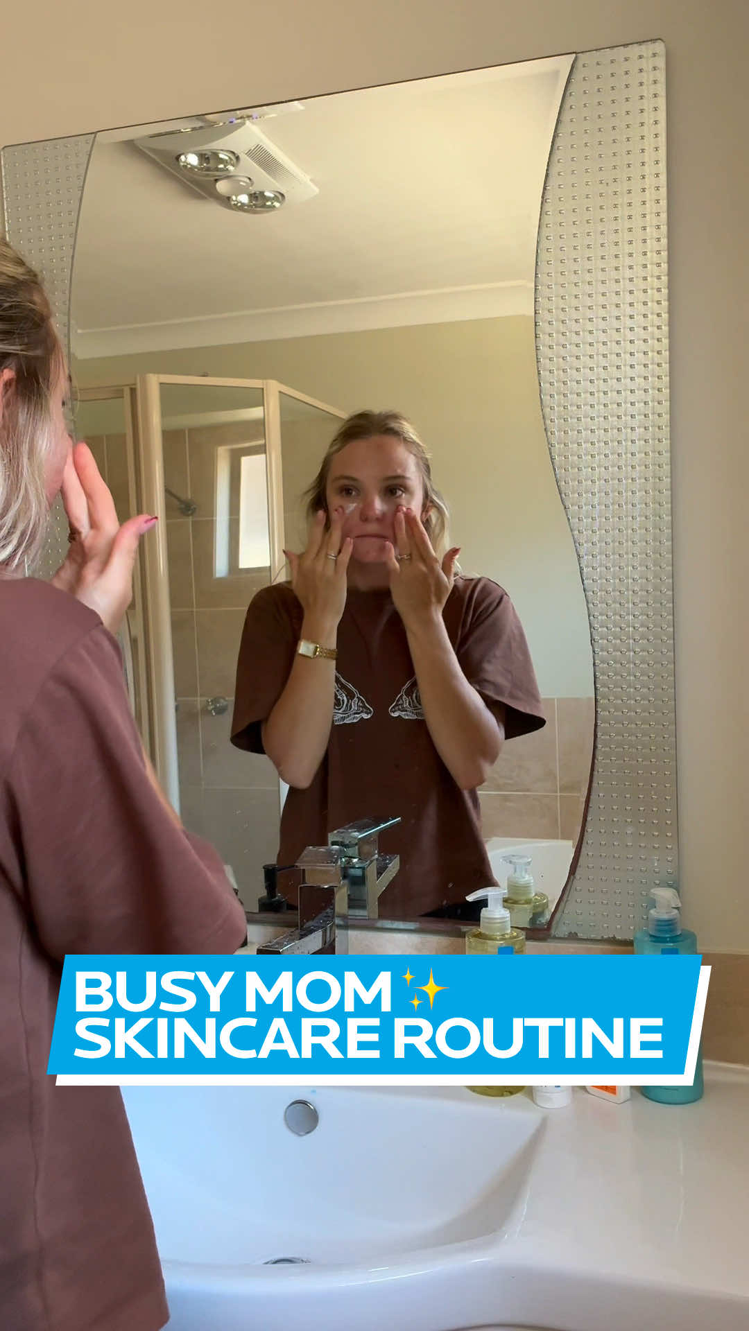 A post by @larocheposay on TikTok caption: Day in the life with busy mom of 4 @Claudia Mumbo ✨ Even in the busiest of days, finding time to take care of yourself is always important. Calling all parents: What’s your go-to skincare routine? 💭 #larocheposay #skincare #skintok #lipikar #cicaplast #anthelios #dayinthelife