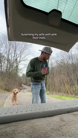 A post by @tythediyguy on TikTok caption: Well guys I filmed this months ago and forgot to post… Who’s surprised? 😂 #floormat #pinkcar #formygirls #dadsoftiktok 