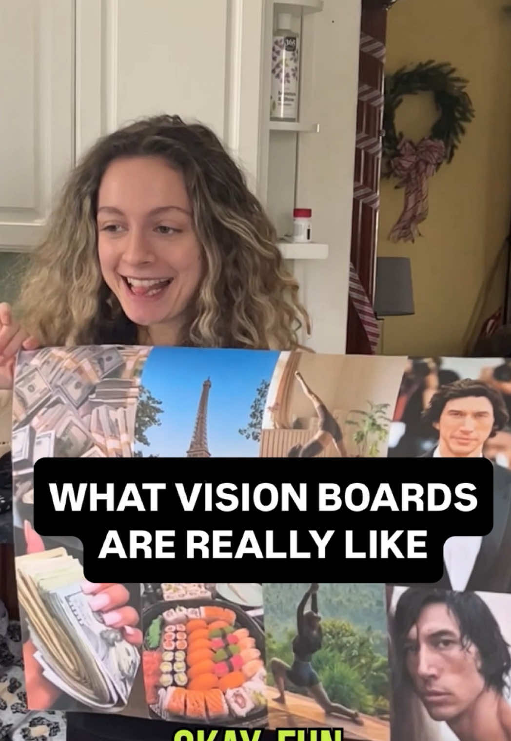 A post by @collegelifeshorts on TikTok caption: this is going to be her year #collegelife #visionboard #manifest #planning 