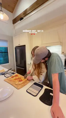 A post by @kaitlynj101 on TikTok caption: call me papa john now🤭🍕❤️       #cookwithme #cooking #boyfriend #Relationship #datenight #date #cute #sweet #pizza #Recipe #tutorial #Vlog #diml  #aesthetic #asmr #cleangirl #kitchen #trending #viral #goals #foryou #fyp 