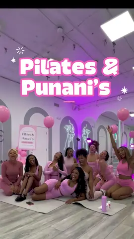 A post by @starrdawkinzz on TikTok caption: Pilates party ? But make it a brand event me & @theonlygorgeousdoll deff made fetch happen #pilatesparty #pinkpilates #sweetcookiewash #activedoll #pilatesevent 