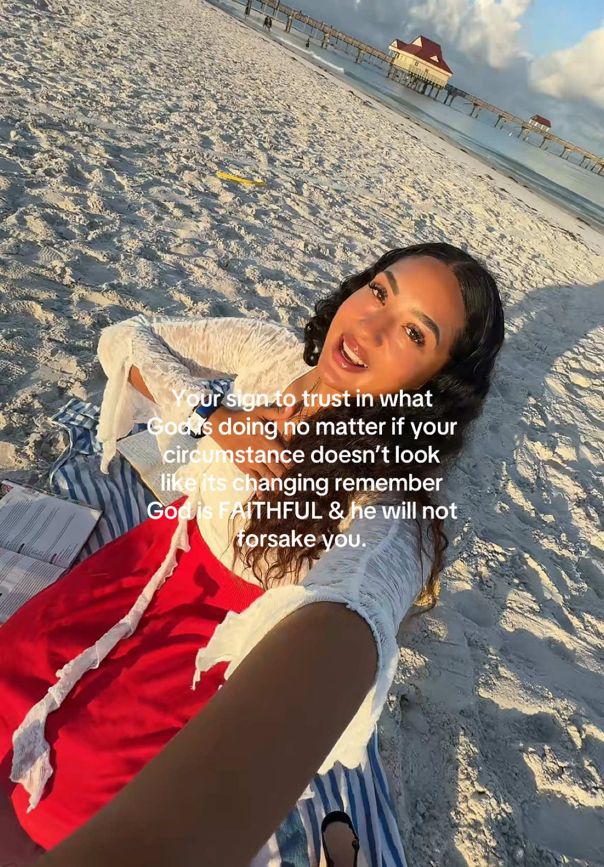 A post by @itscassieblanko on TikTok caption: This song always gets me through the storms 🥹