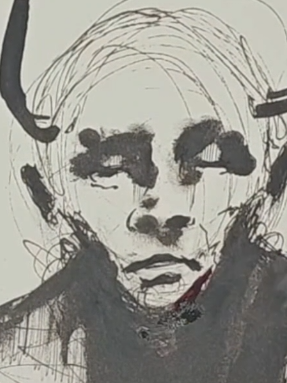 A post by @gregorypaulsart on TikTok caption: Timelapse scribble drawing. Macabre art. drkshdw. ink work. demons.
