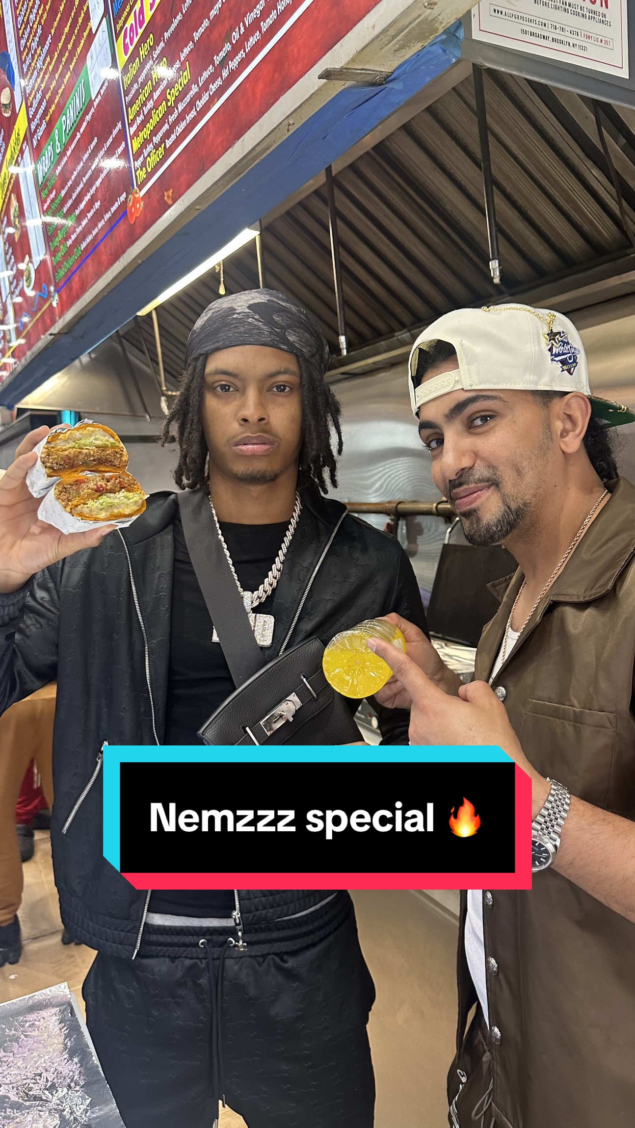 A post by @rah_money1 on TikTok caption: Chopped cheese on Jamaican patty THE OCKY WAY 🔥‼️ @NEMZZZ #theockyway #ockyway #generalock #nevanevaneva 