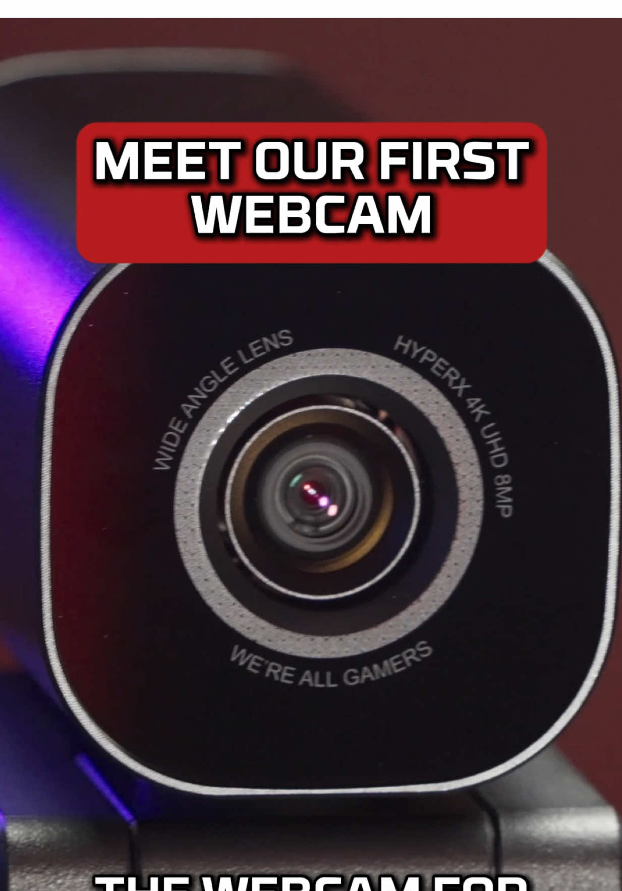 A post by @hyperx on TikTok caption: The Vision S is our very first webcam and the perfect start for your content creation journey 😍 #gamingsetup #webcam #gamer #Gaming #desksetup