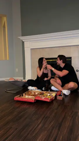 A post by @_thescottfamily on TikTok caption: POV: you just got the keys to your new house & it’s tradition to have pizza & wine🫶🏼 #moving #newhouse 
