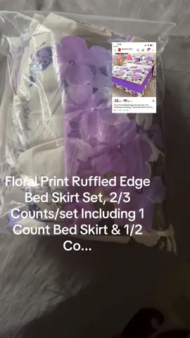 A post by @sharmahema89 on TikTok caption: #creatorsearchinsights #Floral Print Ruffled Edge Bed Skirt Set, 2/3 Counts/set Including 1 Count Bed Skirt & 1/2 Co...#tiktokfriends🙏🏻🙏🏻 #foryoupage🙏🏻 