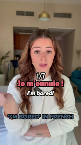 A post by @bonjourtalkinfrench on TikTok caption: How to say « I’m bored » in French? 🇫🇷 What is your style? Learn every day with Talk In French 💙 #learnfrench #frenchlanguage #frenchlearning #studyfrench #frenchlesson #delf #frenchvocabulary #speakfrench #frenchclass #frenchonline #frenchidioms #frenchteacher #frenchexpression  #frenchwords #frenchstudy #talkinfrench #foryou #pourtoi #learnontiktok