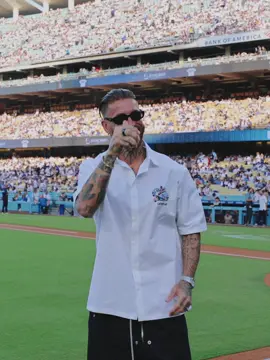 A post by @sergioramos on TikTok caption: Yesterday at the Dodger Stadium. Amazing experience. Thanks for having me, @Los Angeles Dodgers. And thanks to the fans for the love 🙌