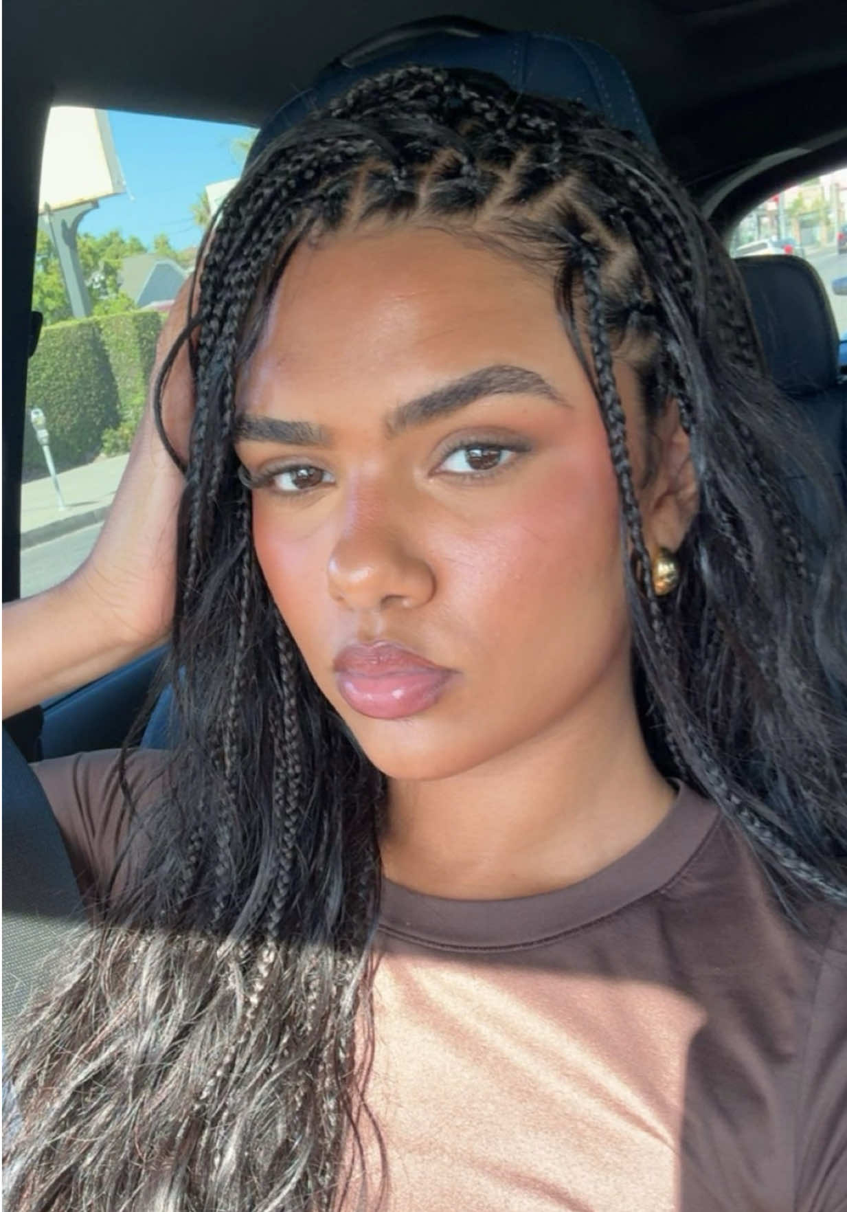 A post by @makenzieandmalia on TikTok caption: How I wash and blow-dry my hair  before I get my braids!! • • • Products I use: @Briogeo Scalp revival pre-wash oil and shampoo @CÉCRED Hydrating Conditioner  @Matrix Build a Bond liquid hair mask  @Mizani Leave in conditioner spray  @Kenra Professional Blow dry spray  @Shark Beauty FlexStlye Styling and drying system 