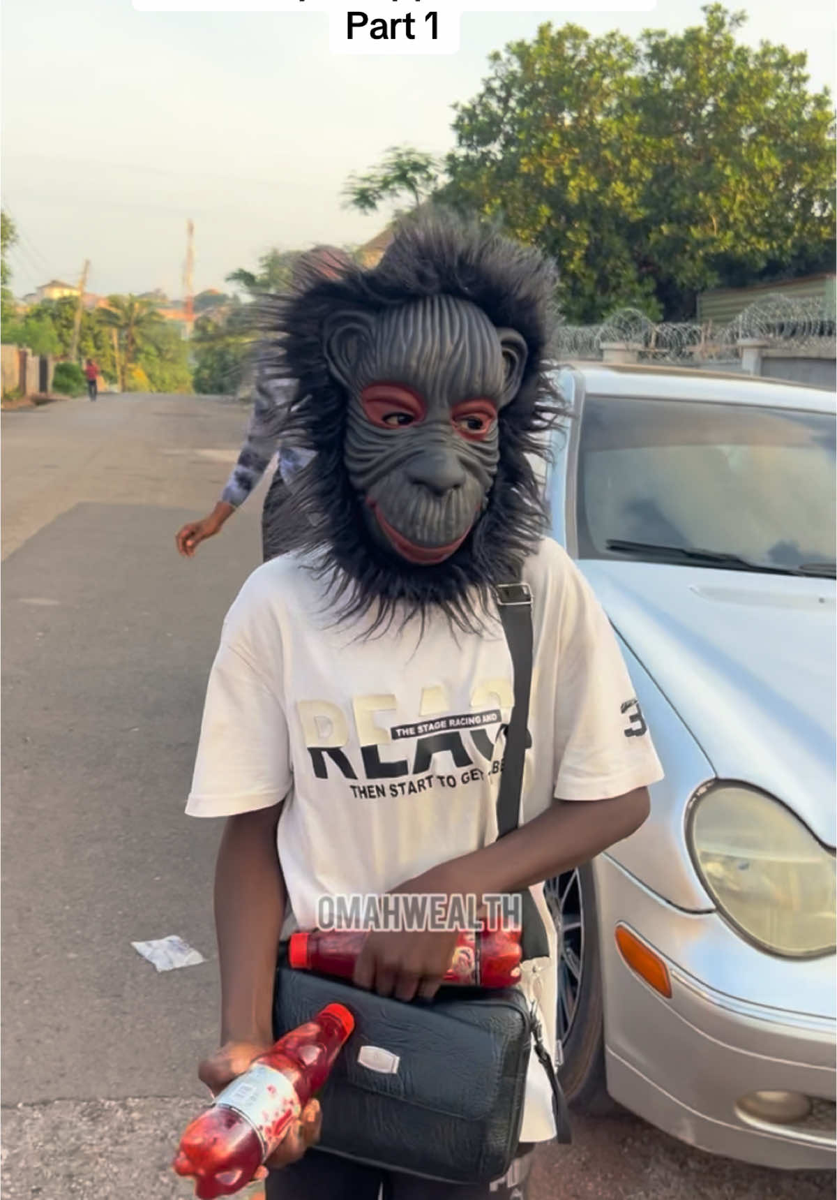 A post by @omahwealth.tv on TikTok caption: Mask boy swapped the drink #omahwealth 