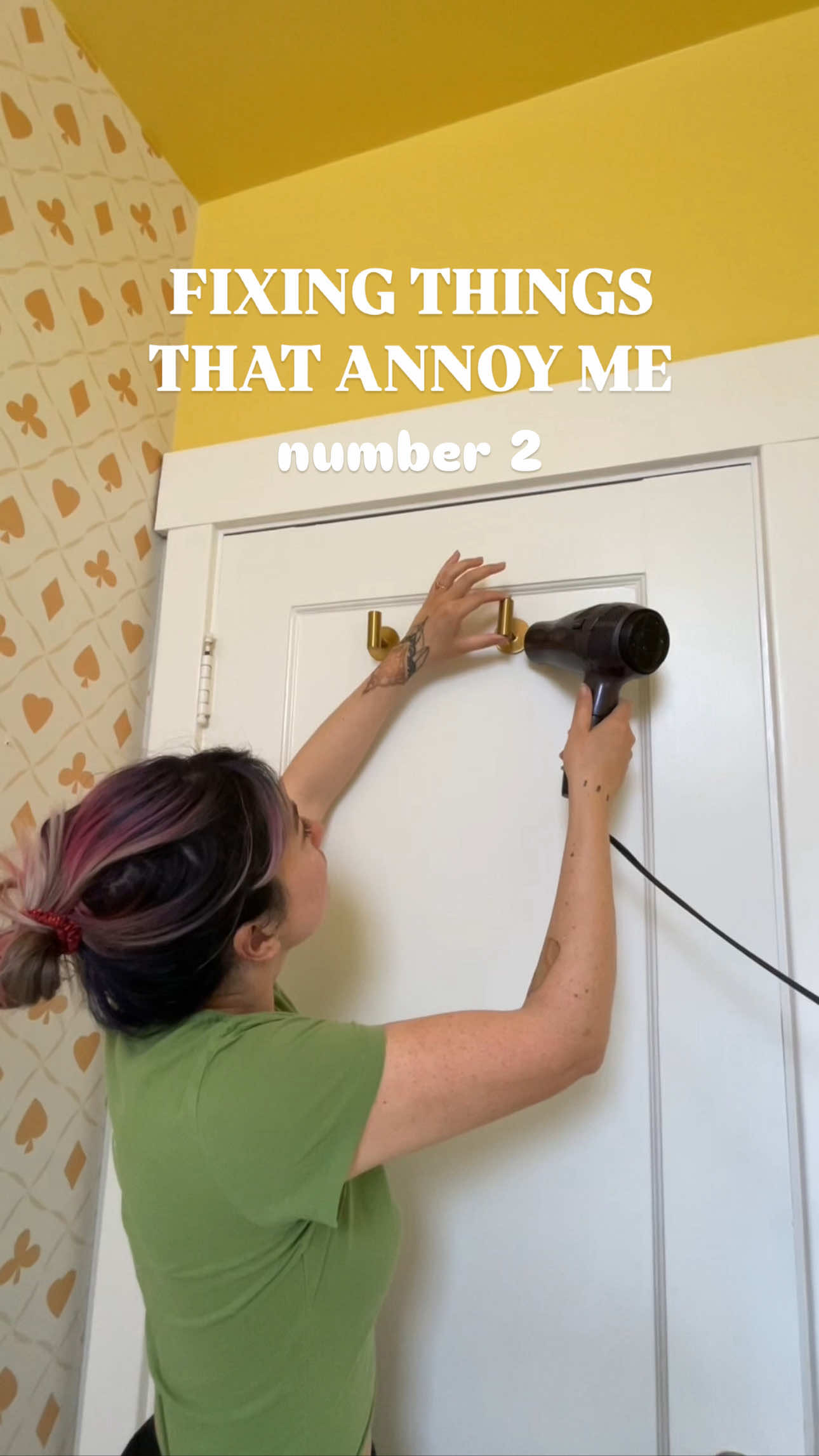 A post by @taybeepboop on TikTok caption: I found multiple pants I forgot I owned 😭 and make sure you know about the HAIR DRYER TRICK 🗣️ 💌 Let me know in the comments what annoying home things you want solutions for and I can add it to my list for the series! 🔗 I have a “storage supplies” folder at the top of my linktree for all of the things I use