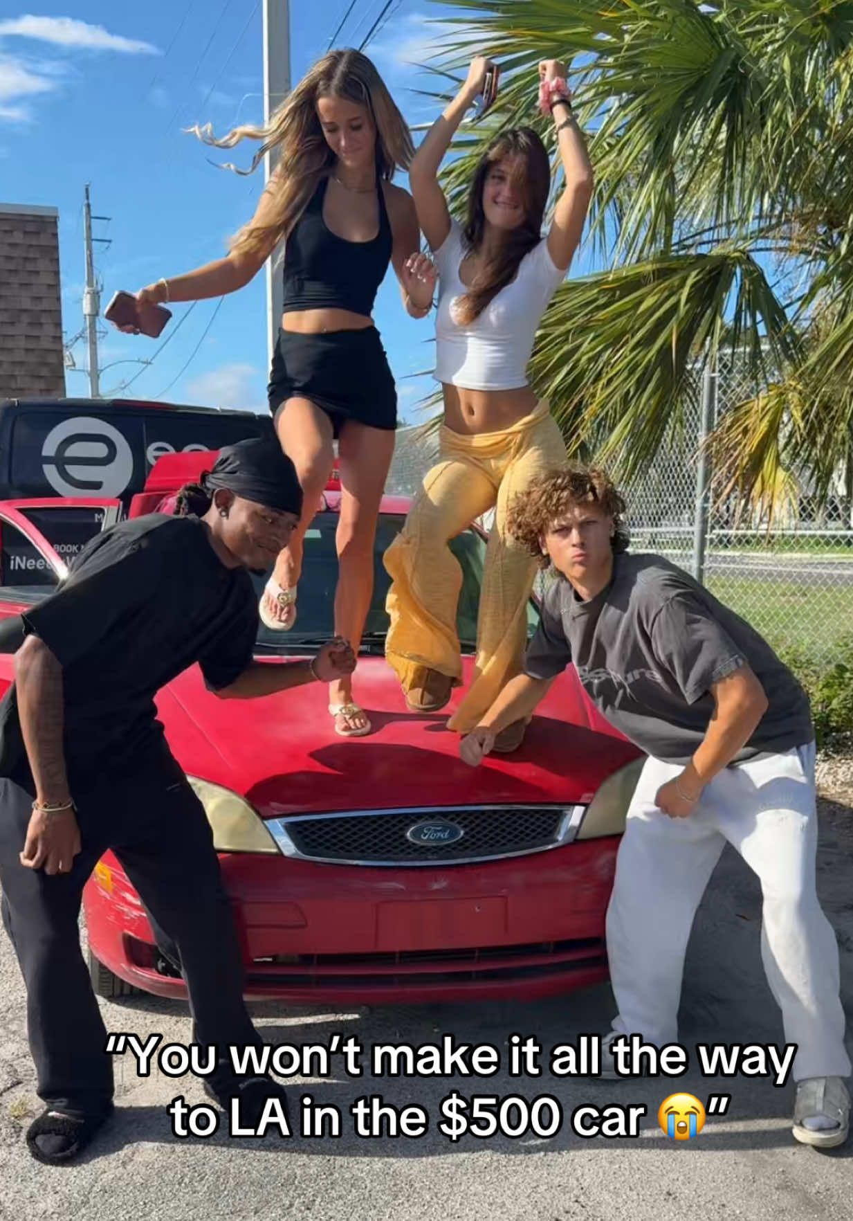 A post by @loganmicke on TikTok caption: Don’t doubt sexy redd she’s old but trusty 😂 @Jennypopach @parisslivvy @Clifton Dean