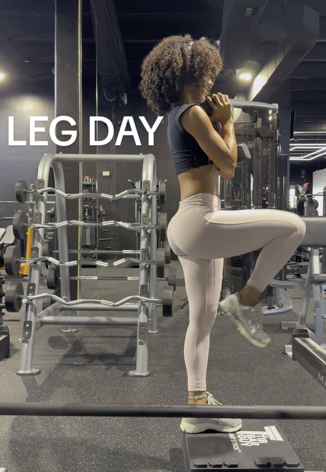 A post by @thekaylaramos on TikTok caption: leg day routine: credit to @kiaratheleader for her hip opener video. It’s honestly fantastic & you guys should definitely check it out!