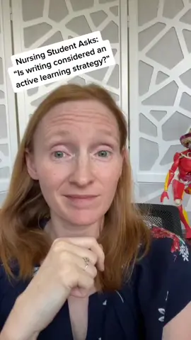 A post by @yournursingtutor on TikTok caption: Is writing an active learning strategy in nursing school? The answer: it depends. If you’re just copying your textbook, your professor, or the PowerPoint… that’s passive. And passive = poor retention. But if you’re using writing to organize your thoughts, practice re-teaching, or truly *think* while you write— Now *that’s* active learning. And it actually helps you remember. The key is: are you thinking while you write? If yes, it counts. If not…you’re just transcribing. DM me the keyword “SBSS” if you want an easier way to use active learning strategies, and I'll send you a FREE video showing how!