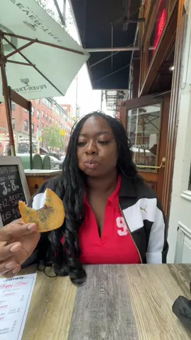A post by @therealtati on TikTok caption: Trying thin cookies in NYC, word on the street is that they’re better than Crumbl? Would you try these? 🍪 #tatitriesthings #nyc 