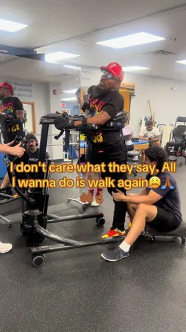 A post by @miermalik54 on TikTok caption: I promise you I don't care about anything other than walking again🤷🏾‍♂️🤲🏾💪🏾##motivation #miermalik #paralyzed #surviverchallenge #strokesurvivor #inspiration #foryoupage❤️❤️ #determination #fyp #secondchance 