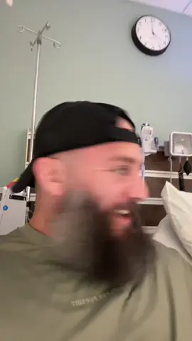 A post by @beingjustjohn on TikTok caption: Humor is the best medicine. I’m happy I could make my wife laugh in the hospital. @Tori Kahhat 