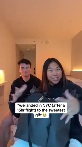 A post by @meimonstaa on TikTok caption: Can’t wait to keep you updated!  WE MADE IT TO NYC! Ty for the gift 🥹 @Warner Bros. @F1 Movie 