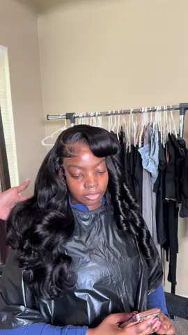 A post by @onnastyledit on TikTok caption: We love a prebraided install… well, I do at least 😅 #frontal #wig #frontalwig #frontalwiginstall #sidepart #curls #detroit #detroitstylist #longhair #locs #braids #beaidedlocs #wigoverlocs #blackhair #protectovestyles #curl #deepsidepart #deepsidepartwig 