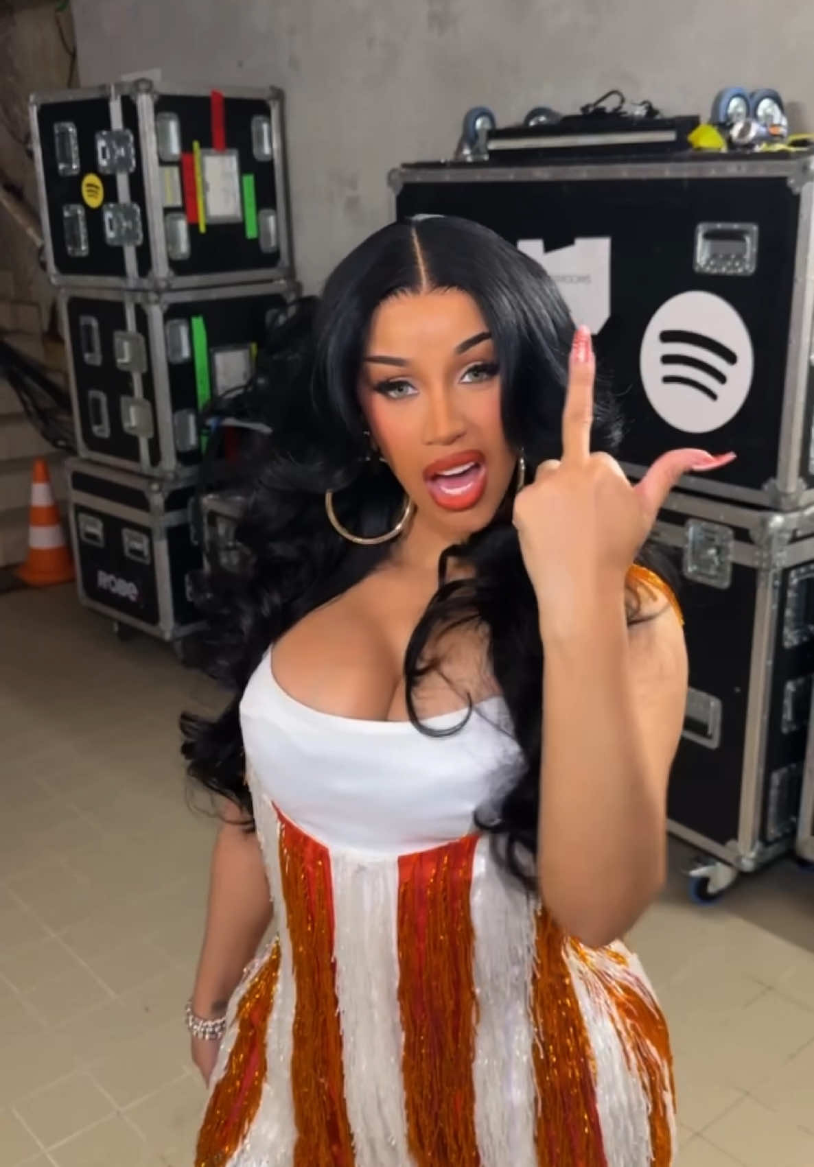 A post by @iamcardib on TikTok caption: OUTSIDE 😤 IS OUT NOW #newmusic 
