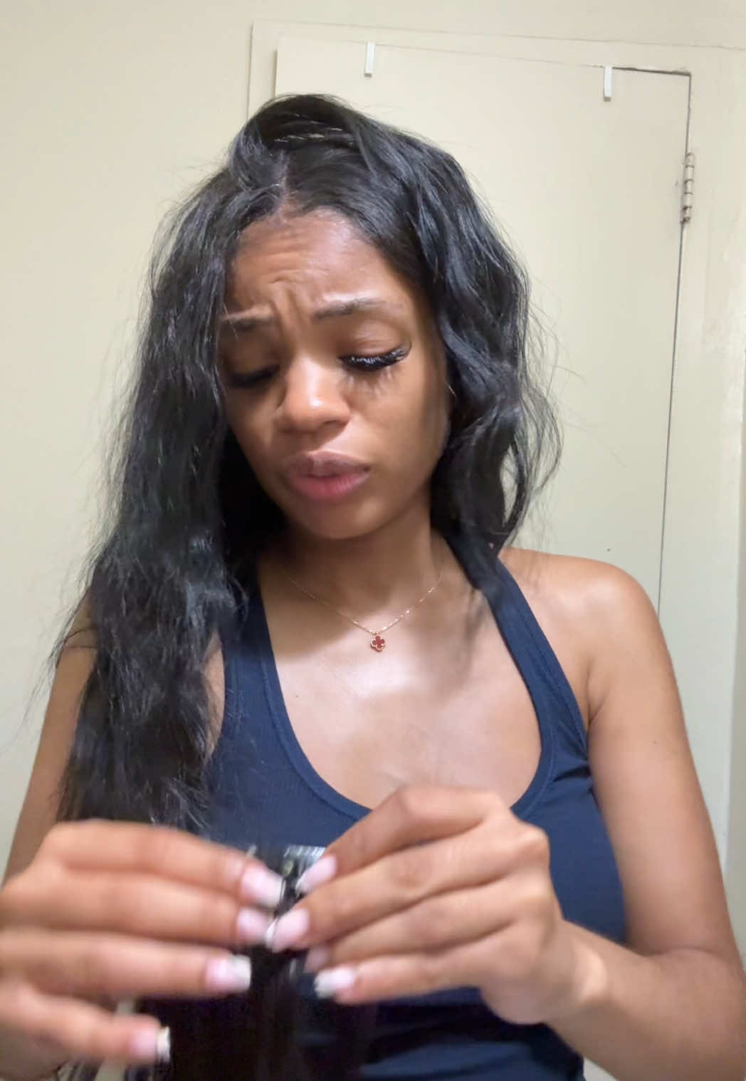A post by @briannaaniya on TikTok caption: Maybe I can settle down and actually sell the clip ins now that I’m out on leave lol .. idk idk 