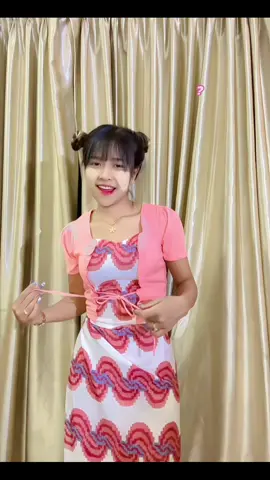 A post by @ on TikTok caption: ပြည့်လာတာလား?ကျသွားတာလား?👻🌸#foryou @🇲🇲Wai Wai 2 official 🇹🇭 @🇲🇲Nanda Aung🇹🇭(ယောသားကြီး) 