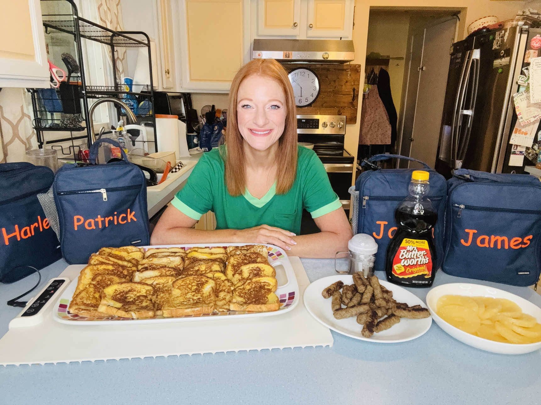 A post by @doughertydozen on TikTok caption: TGIF! #MorningRoutine #TGIF #PackingLunches 