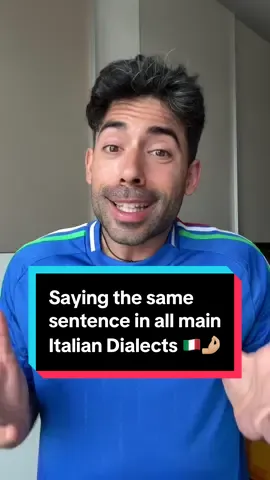 A post by @italianteachertony on TikTok caption: Saying The Same Sentence in All Main Italian Dialects 🇮🇹🤌🏼 #italian #italiano #italy #italia 