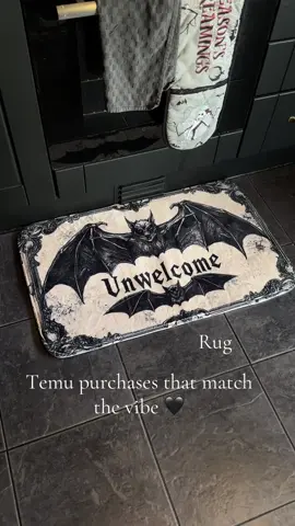 A post by @ccrystalx66 on TikTok caption: #ad  I’ve found some pretty cool bits for my home on Temu! I like to miss new items and thrifted ones in my home. I really like the rug in my kitchen! #temu #temushop #temuhome #kitchen #bathroom #homedecor use code: acw695773 for special deals! 